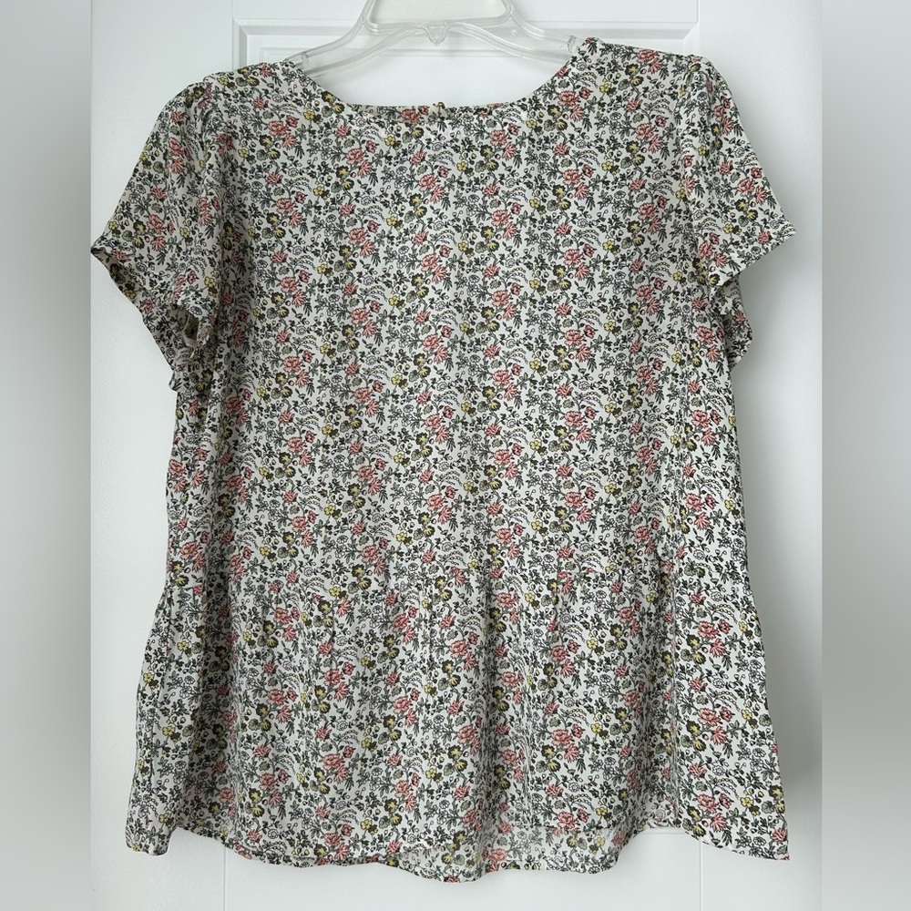 Loft Floral Peplum Blouse